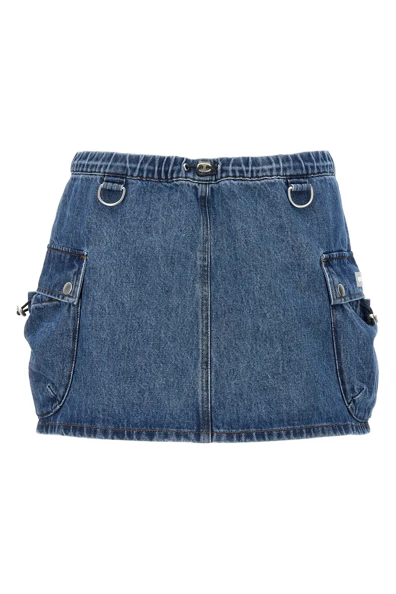 Gonna Denim Cargo Blu