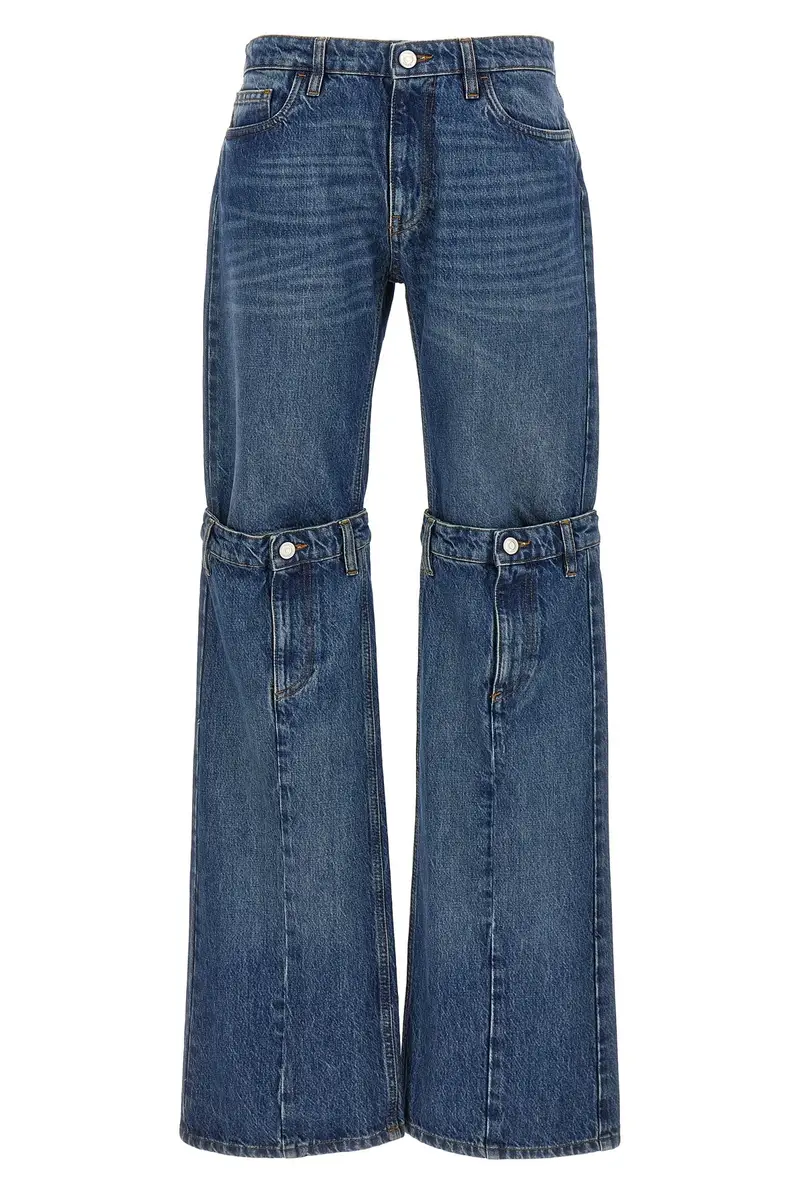 Jeans Open Knee Blu