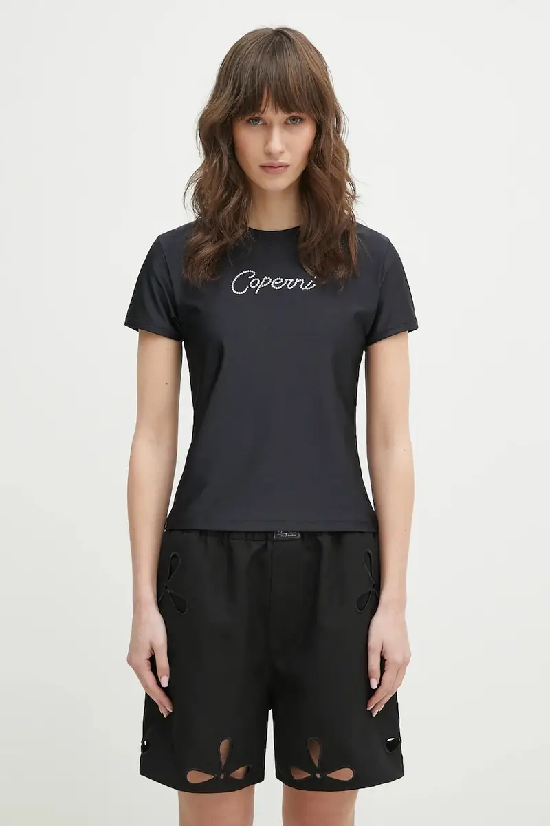 maglietta Crystal Logo donna colore nero COPJS07CRF3023