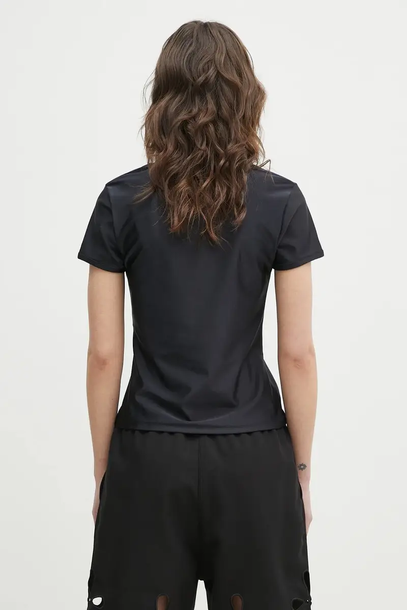 maglietta Crystal Logo Nero miniatura 3