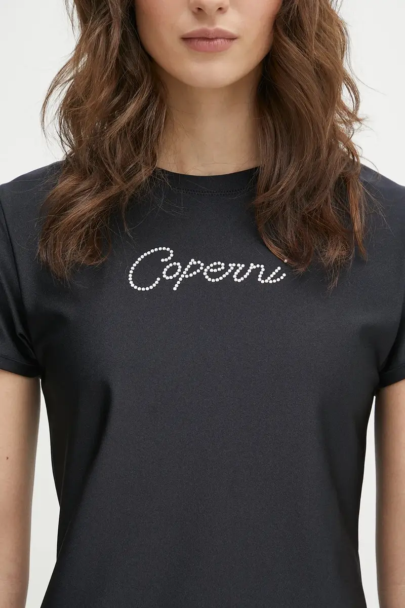 maglietta Crystal Logo Nero miniatura 4