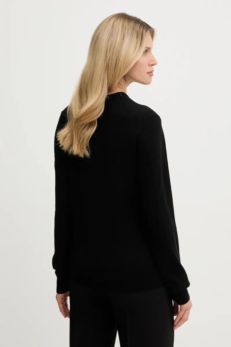 maglione in lana Classic Nero miniatura 3