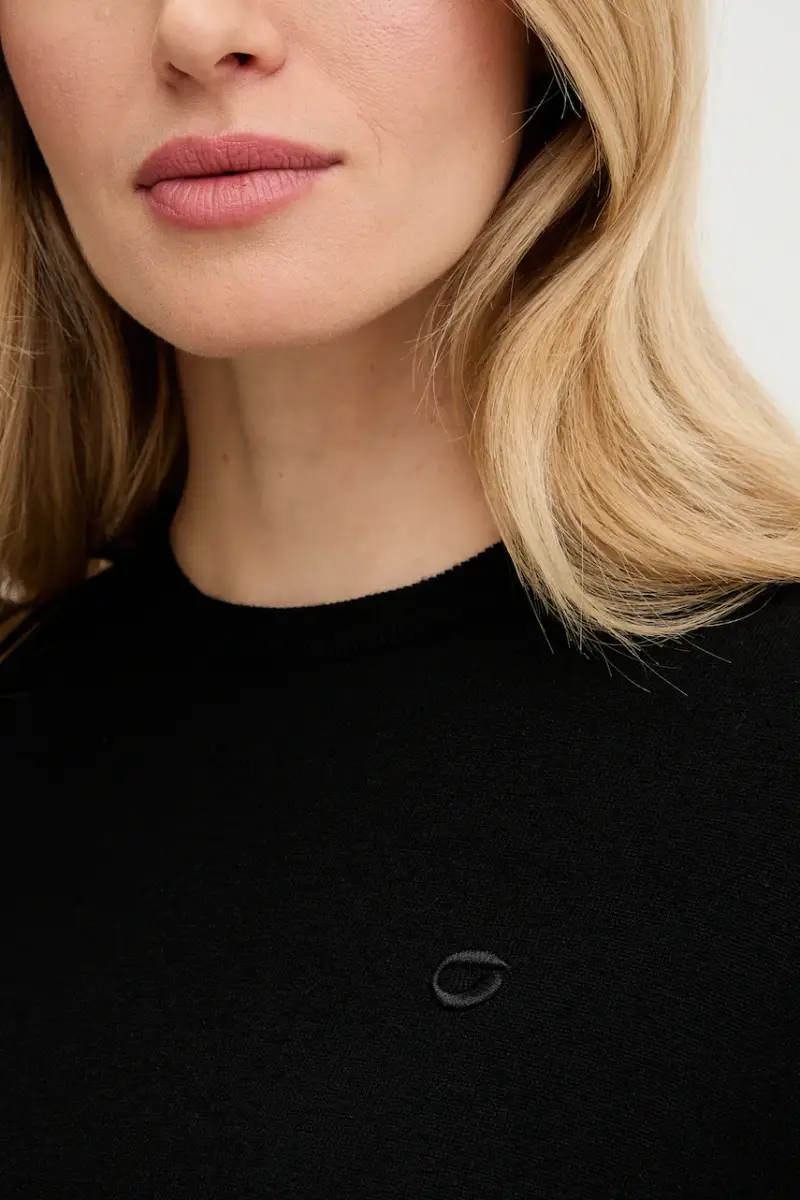 maglione in lana Classic Nero miniatura 5