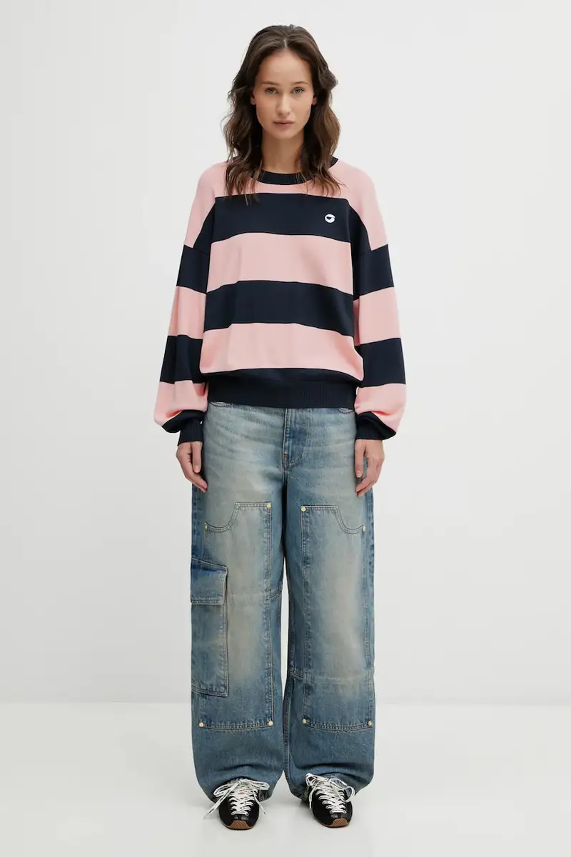 maglione Striped Rosa miniatura 5