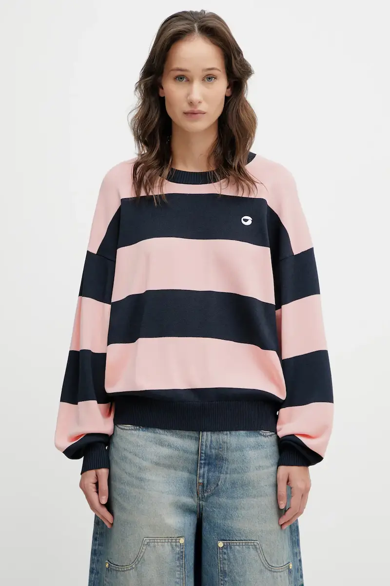 maglione Striped Rosa