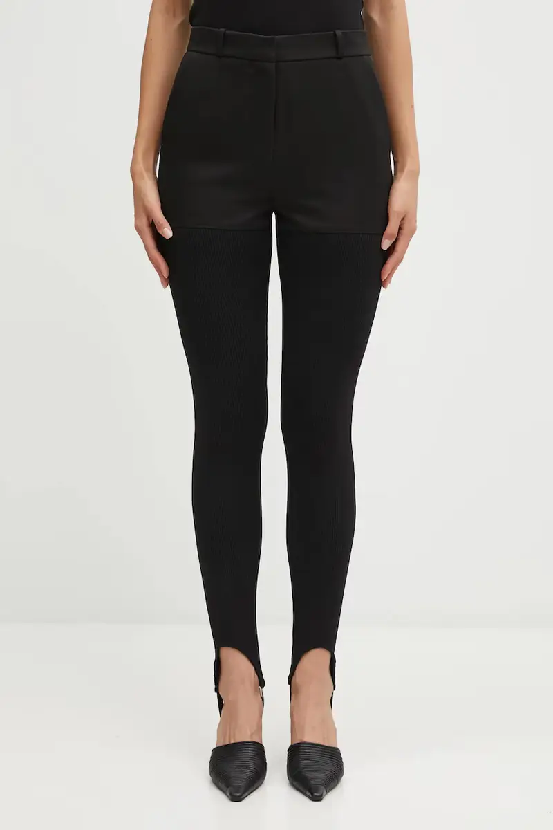 pantaloni Hybrid Rib donna colore nero COPP138F3004