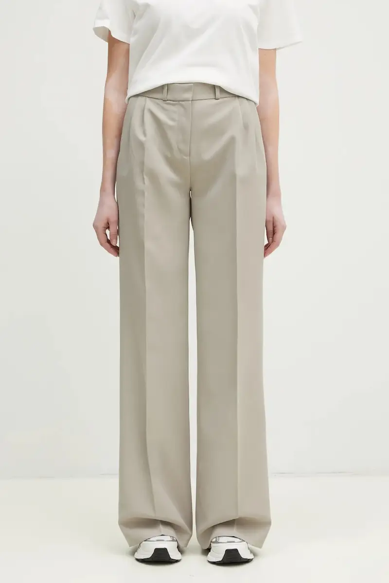 pantaloni Wide Leg Tailored donna colore beige COPP90F3004