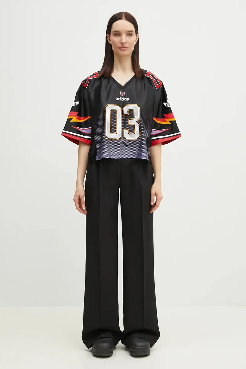 pantaloni Wide Leg Tailored Nero miniatura 5