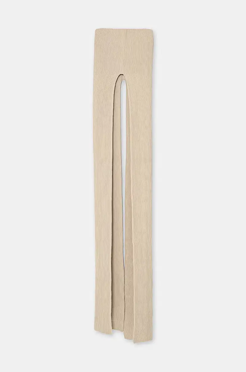 sciarpa Knitted Collar Scarf Beige miniatura 2