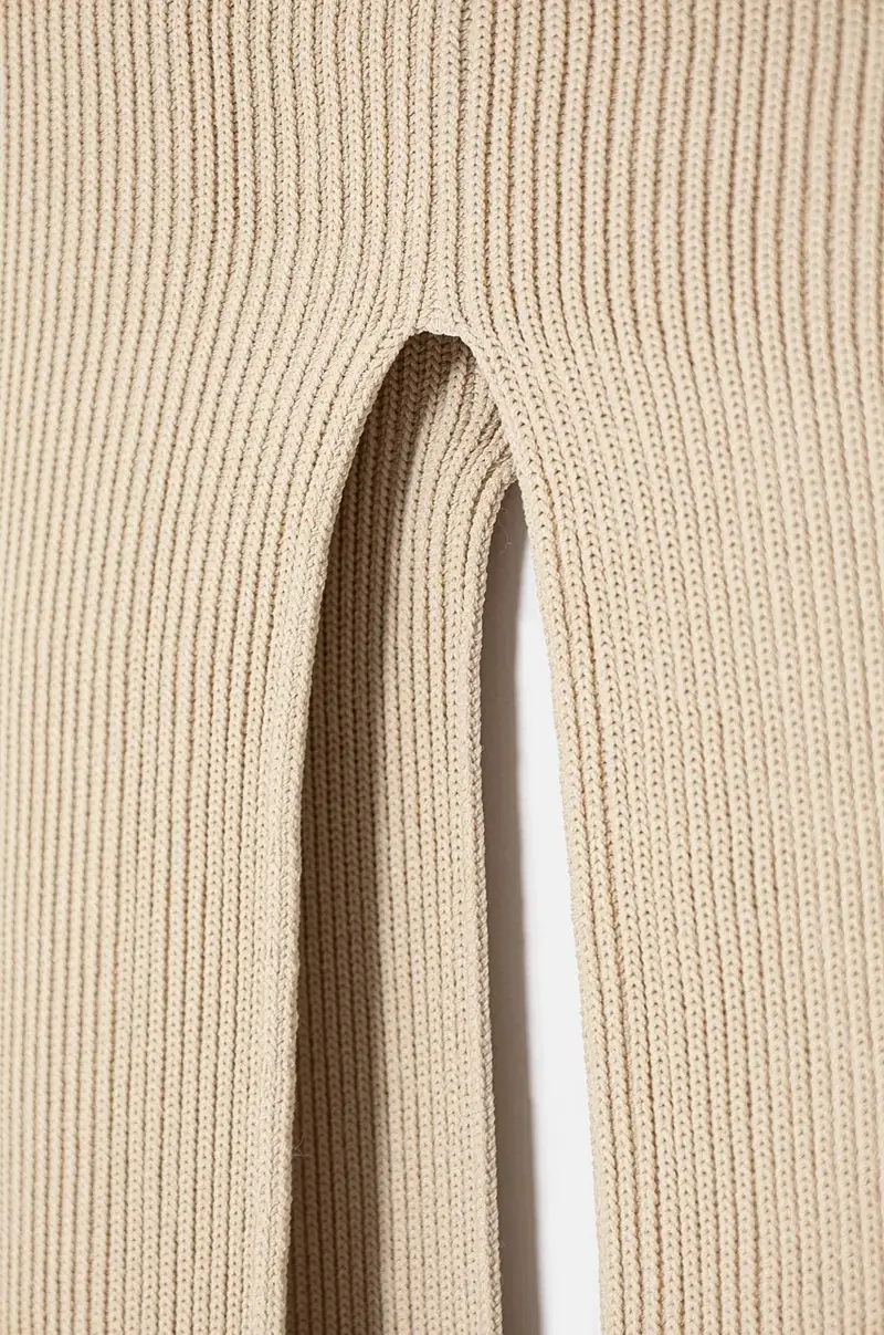 sciarpa Knitted Collar Scarf Beige miniatura 3