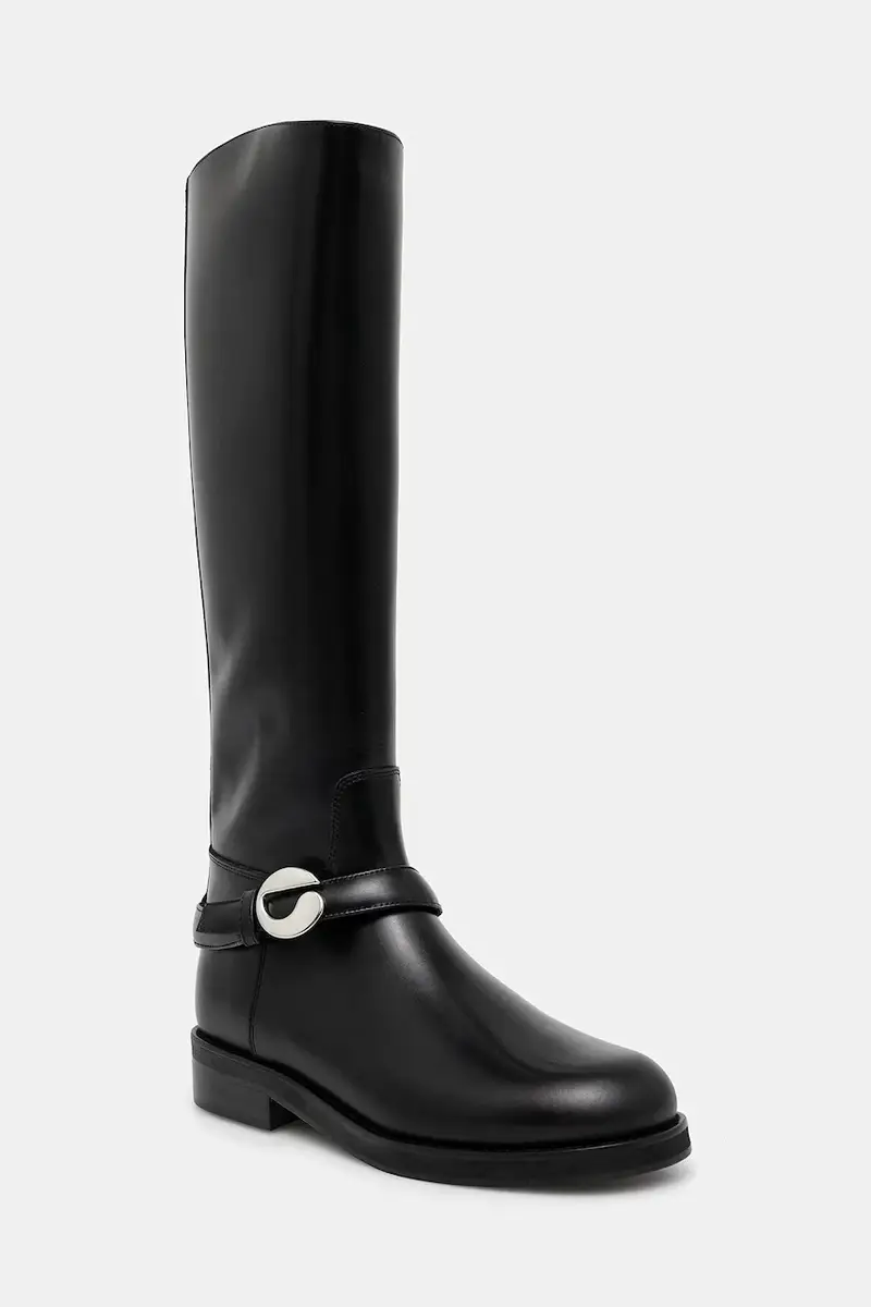 stivali in pelle Belt Cavalier donna colore nero COPSH85F6058