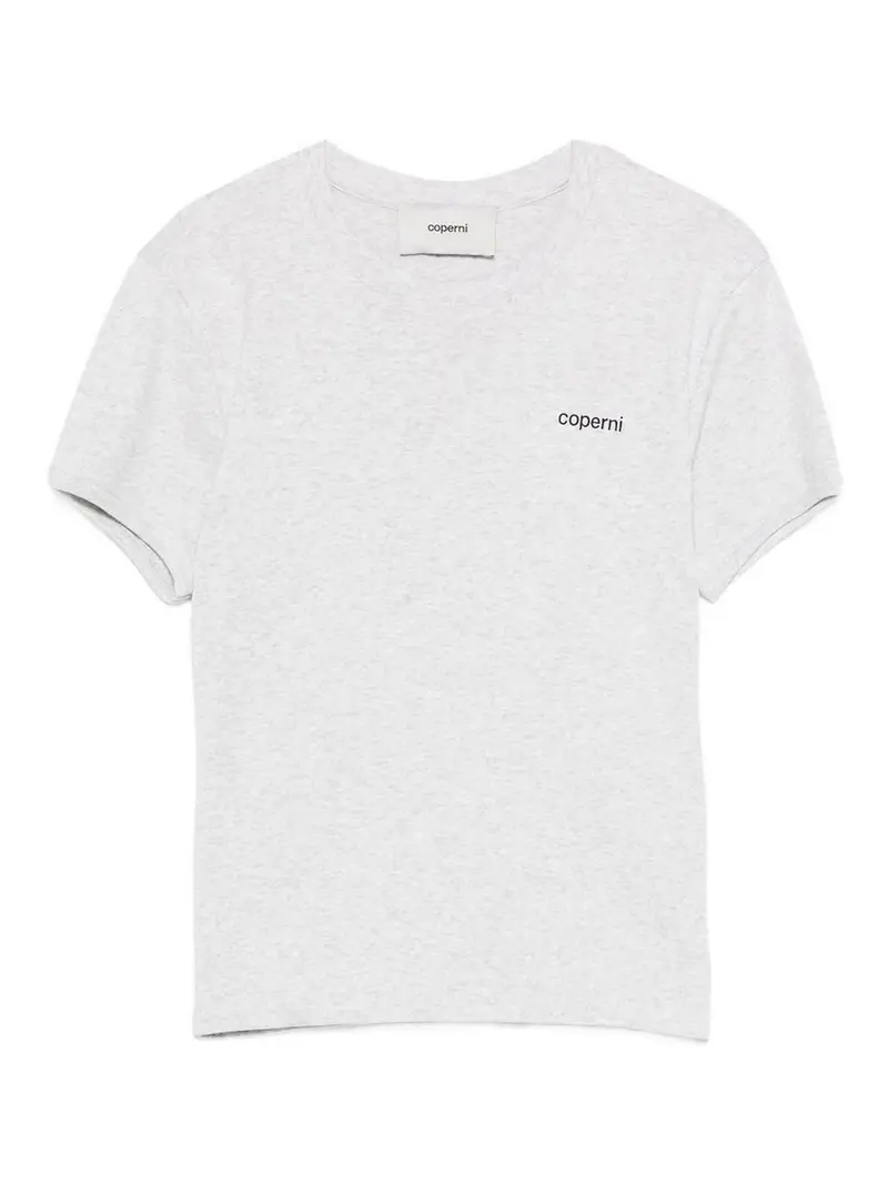 T-Shirt Effetto Mlange Grigio