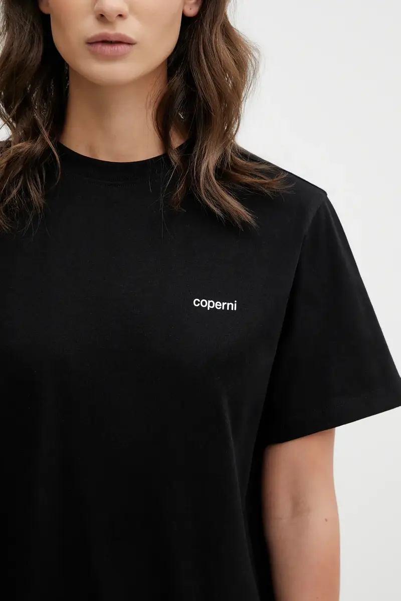 t-shirt in cotone Boxy Nero miniatura 4