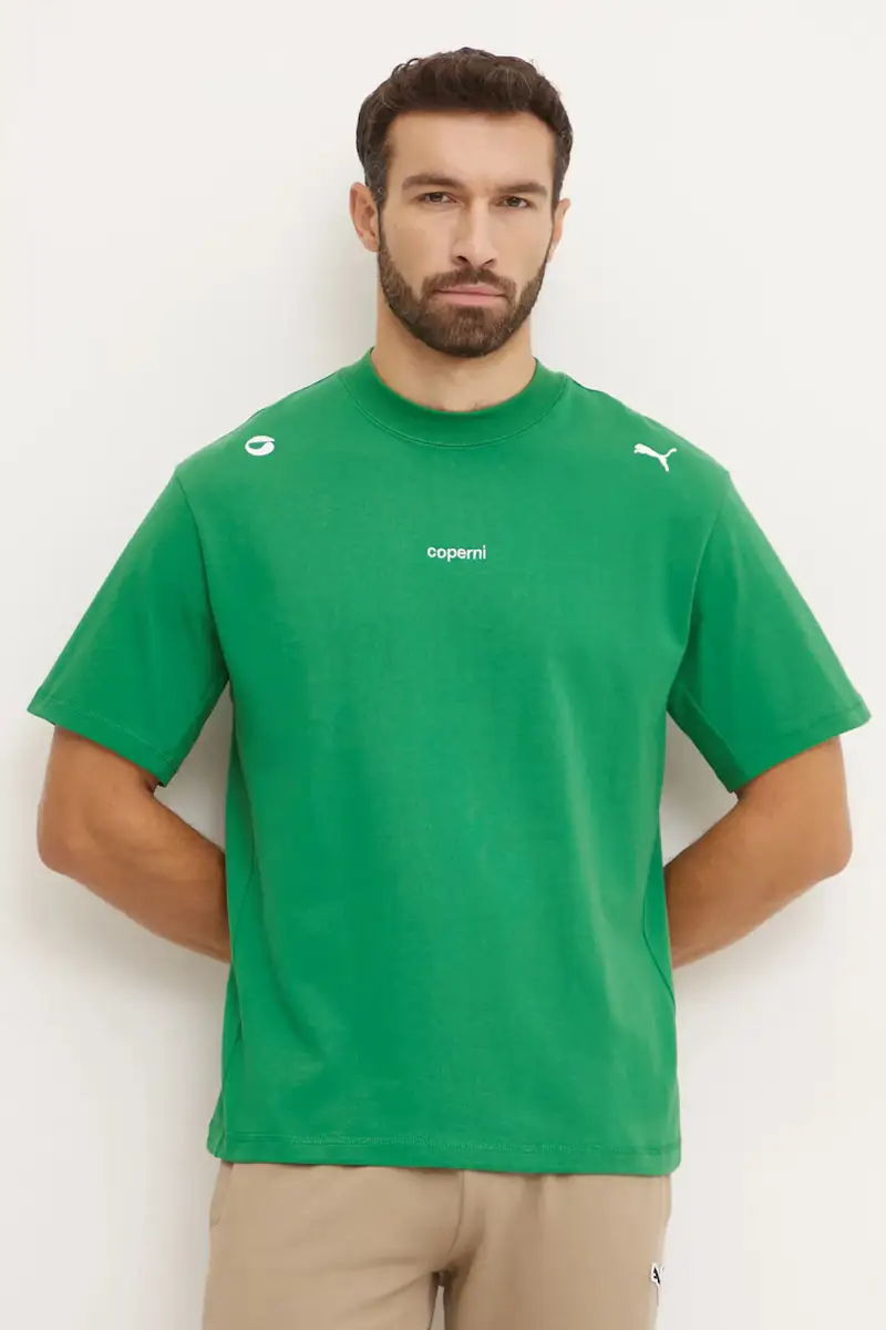 t-shirt in cotone x Puma colore verde 628305 miniatura 2