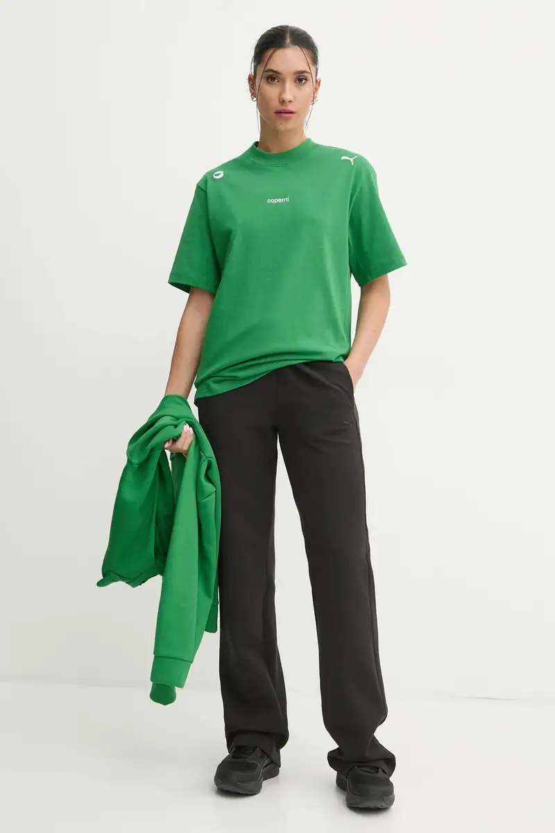 t-shirt in cotone x Puma colore verde 628305 miniatura 3