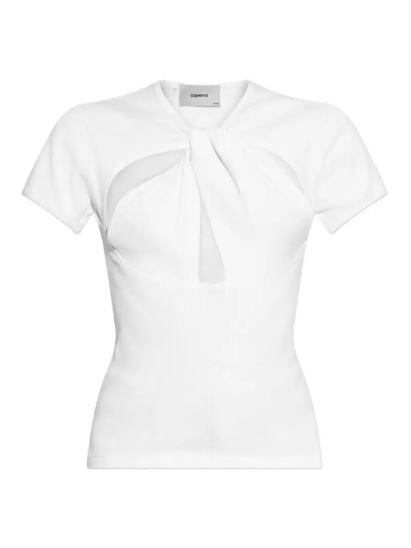 Top A Maniche Corte Bianco