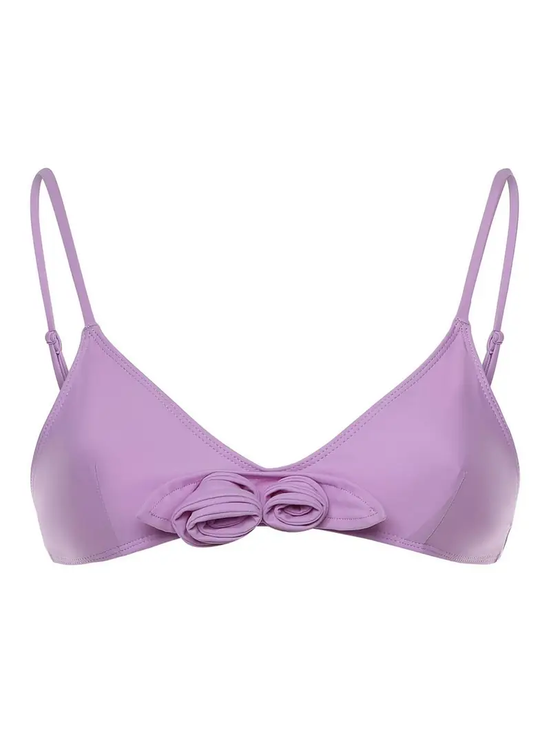 Top bikini a fiori Viola