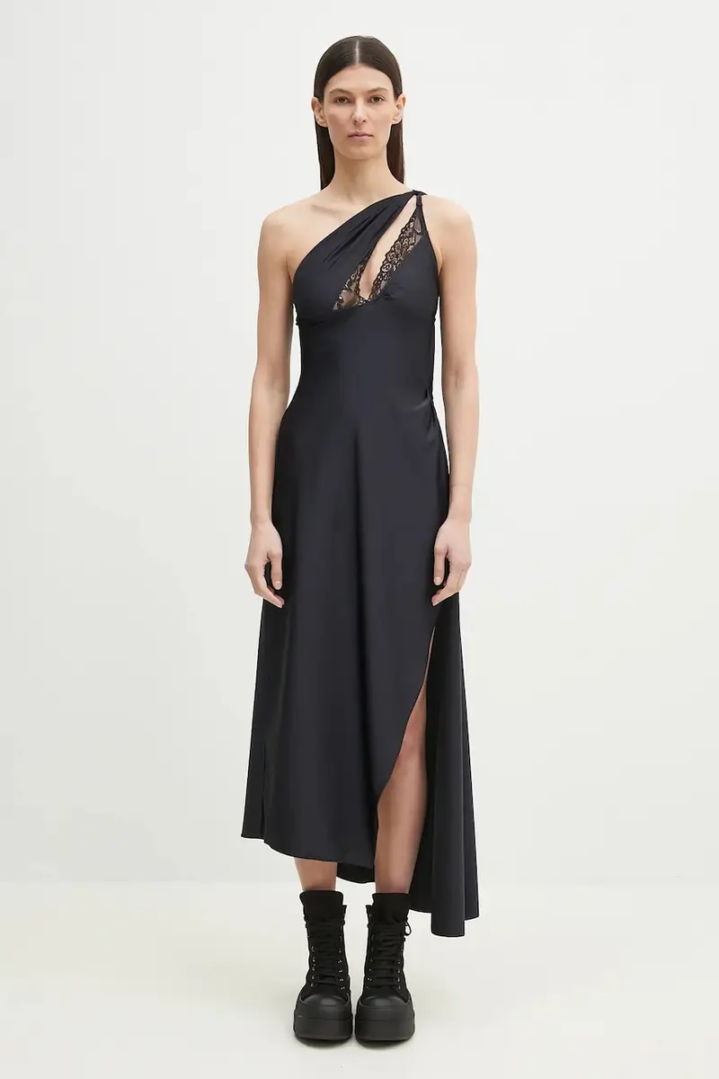 vestito Asymmetric Long colore nero COPR135545