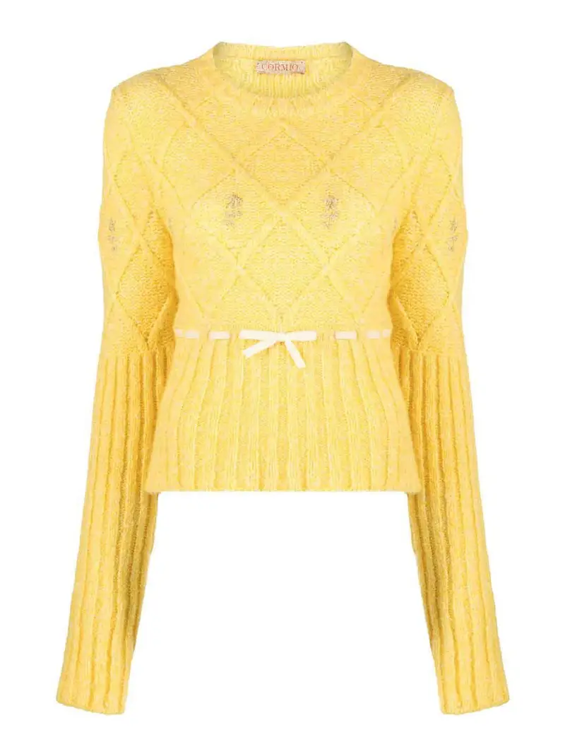 Parte superiore dal design intrecciato Giallo