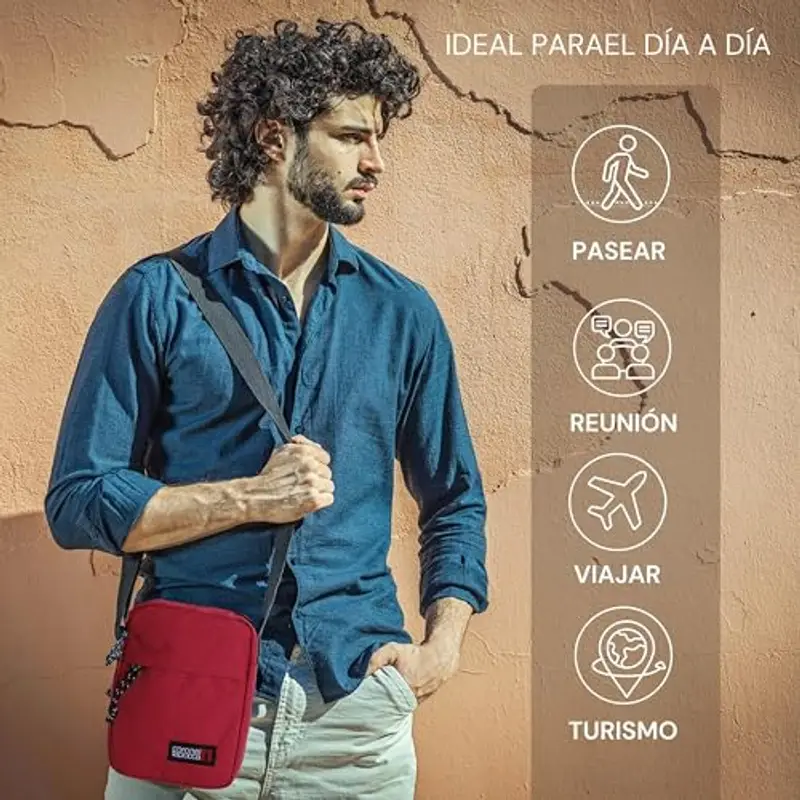 Coronel Tapiocca Borsa a tracolla Uomo Bordeaux 1886141 miniatura 2