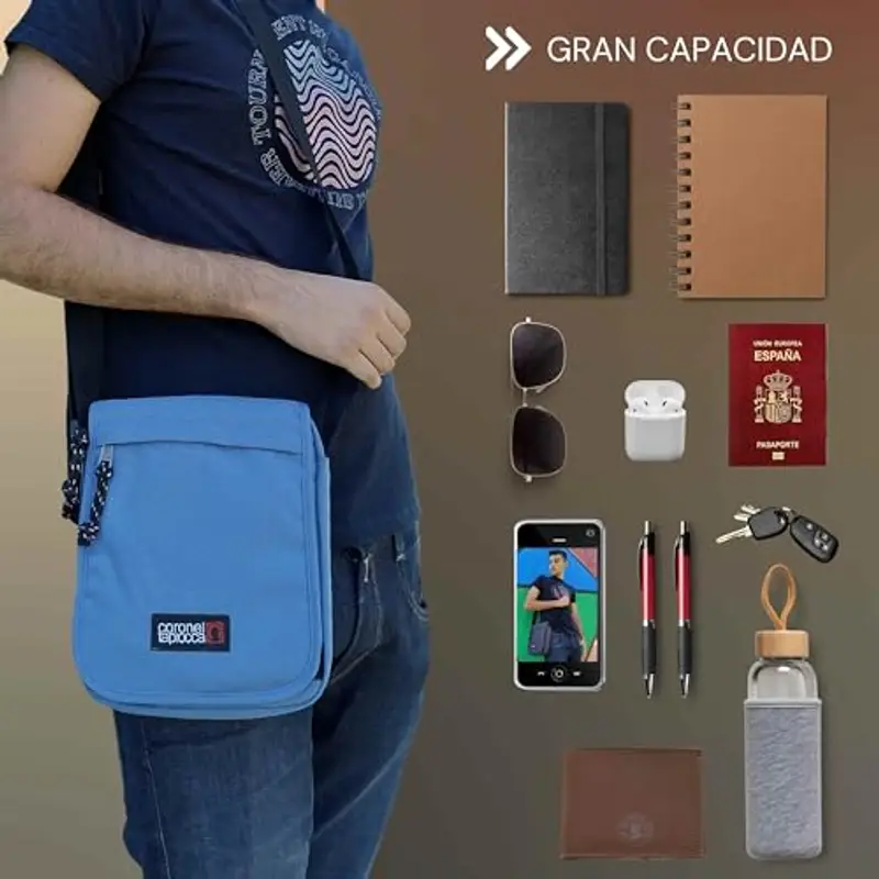 Coronel Tapiocca Borsello Uomo Nero 2331021 miniatura 2