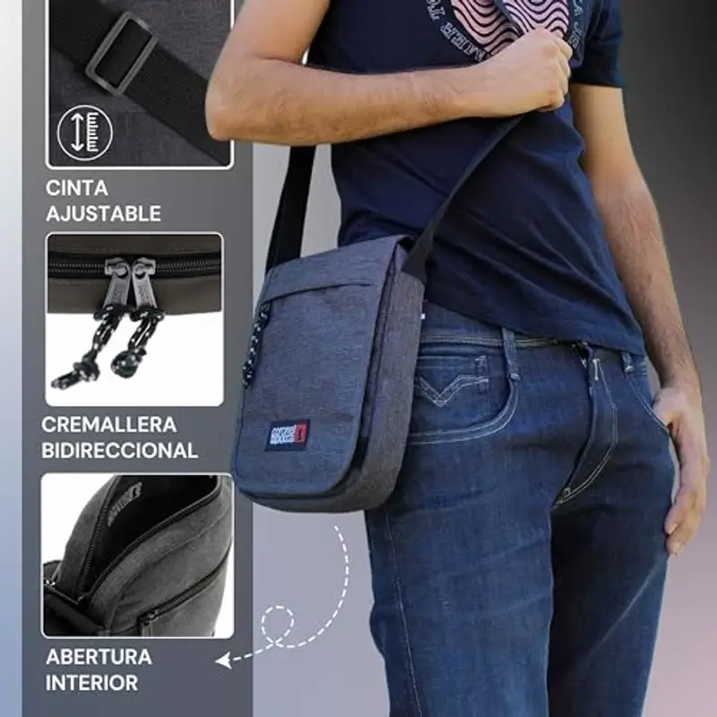 Coronel Tapiocca Borsello Uomo Grigio 2318382 miniatura 3