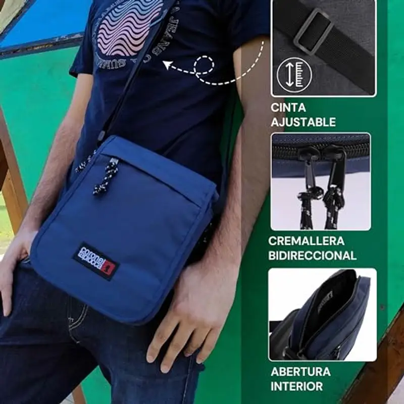 Coronel Tapiocca Borsello Uomo Blu 2318386 miniatura 3