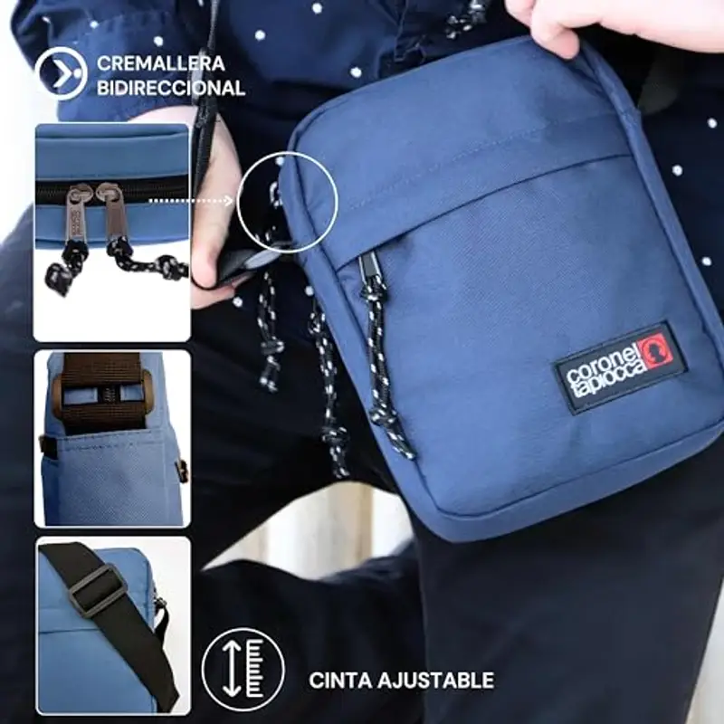 Coronel Tapiocca Borsa a tracolla Uomo Blu 1886142 miniatura 3