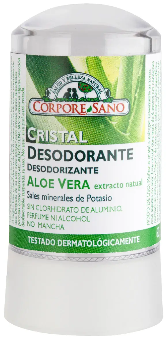 deodorante Minerale Aloe 60 g Allume di potassio e Aloe Ve