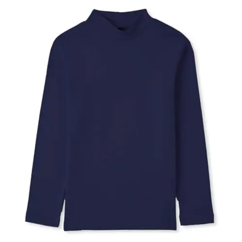 Corredino Neonato Lupetto Blu Bambino e Bambina a Collo Alto – Maglia Termica Invernale in Caldo Cotone – Morbido