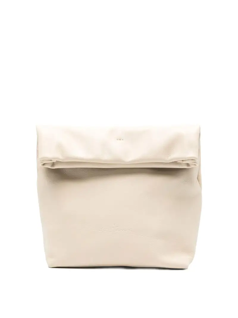 Pochette Delhi piccola in pelle Beige