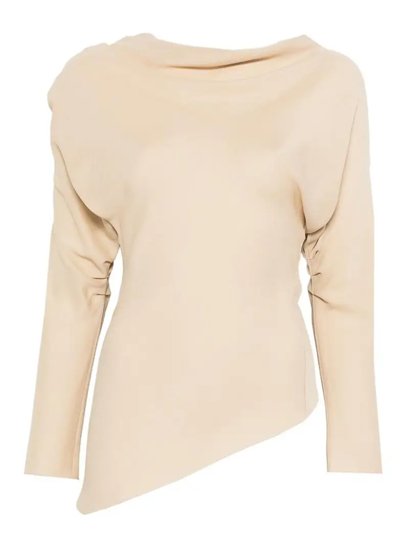 Top in seta Isotta Beige