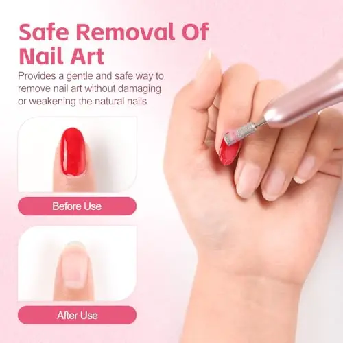 COSCELIA Fresa per Unghie Professionale, 20000 RPM Velocità regolabile Lima Elettrica per Unghie in gel Set per miniatura 2