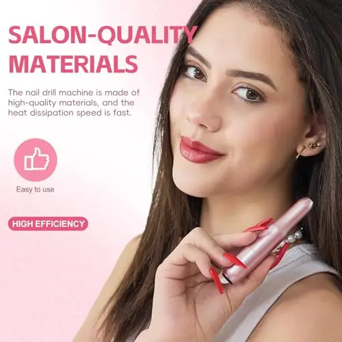COSCELIA Fresa per Unghie Professionale, 20000 RPM Velocità regolabile Lima Elettrica per Unghie in gel Set per miniatura 3