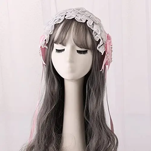 COSDREAMER Ragazze Lolita Cameriera Cosplay fascia in pizzo fiore copricapo miniatura 3