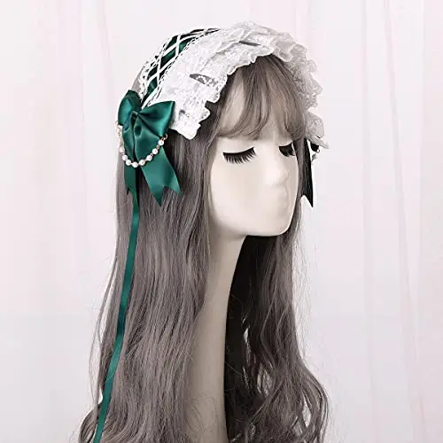 COSDREAMER Ragazze Lolita Cameriera Cosplay fascia in pizzo fiore copricapo (diaspero) … miniatura 2