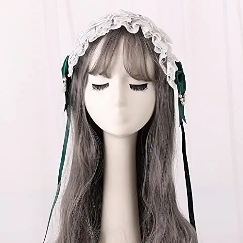COSDREAMER Ragazze Lolita Cameriera Cosplay fascia in pizzo fiore copricapo (diaspero) … miniatura 3