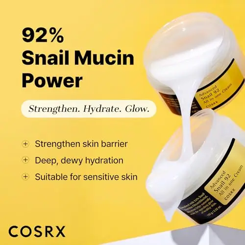 COSRX Advanced Snail 92 Crema tutto in uno, 3, 53 oz/100 g | Secrezione idratante della mucina di lumaca filtrata al 92% miniatura 2