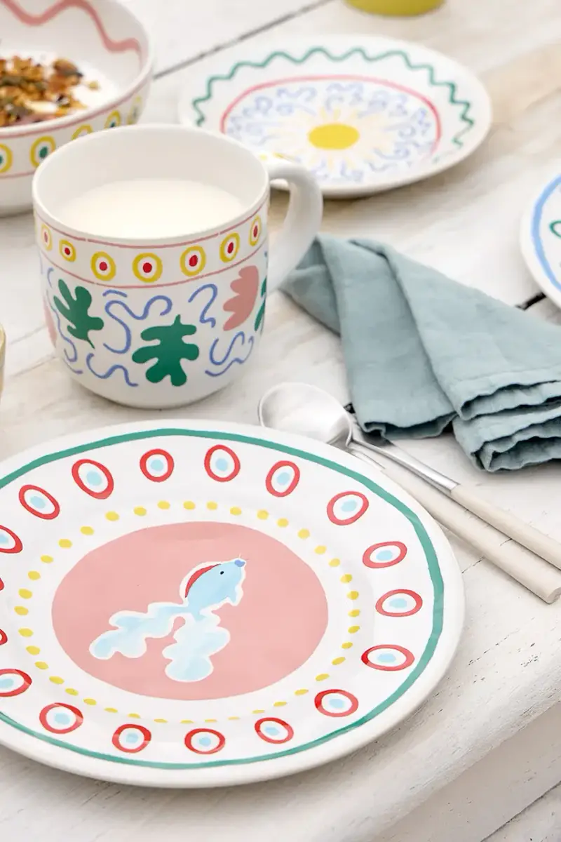 set di piatti da dessert Summer Bliss 22 cm pacco da 6 Multicolore miniatura 2