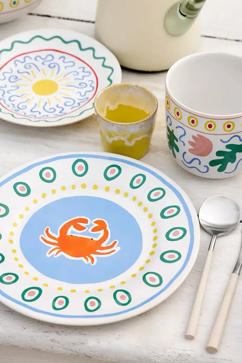 set di piatti da insalata Summer Bliss 22 cm pacco da 6 Multicolore miniatura 2