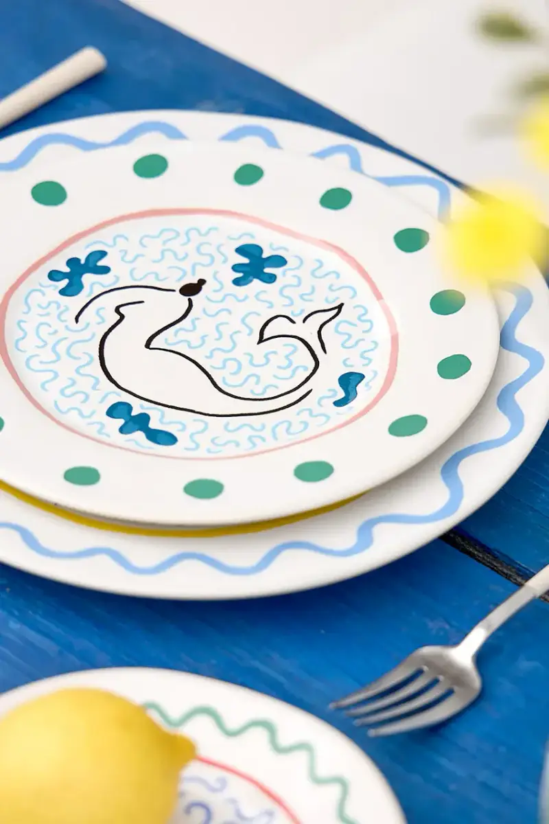 set di piatti da insalata Summer Bliss 22 cm pacco da 6 Multicolore miniatura 2