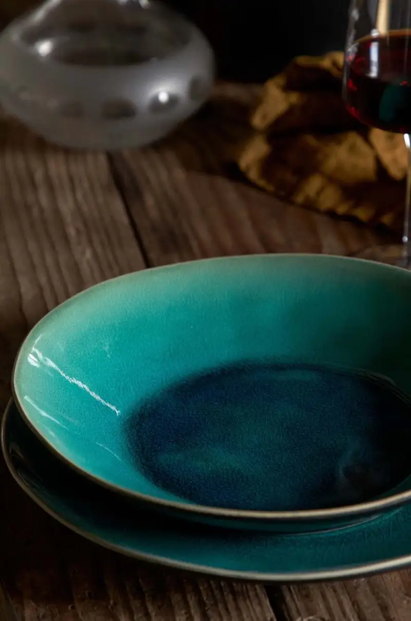 set piatti profndi Riviera 25 cm pacco da 6 Turchese miniatura 2