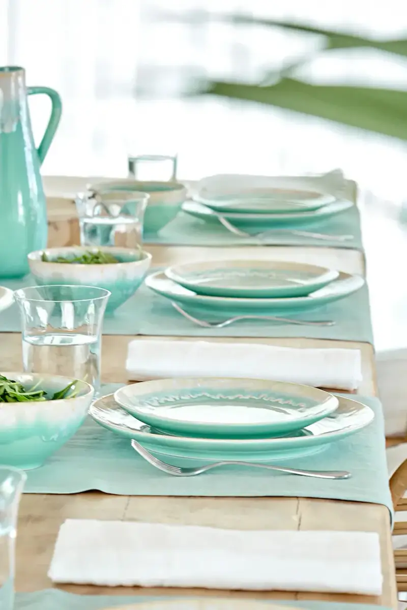 set piatti Taormina 27 cm pacco da 6 colore turchese miniatura 3