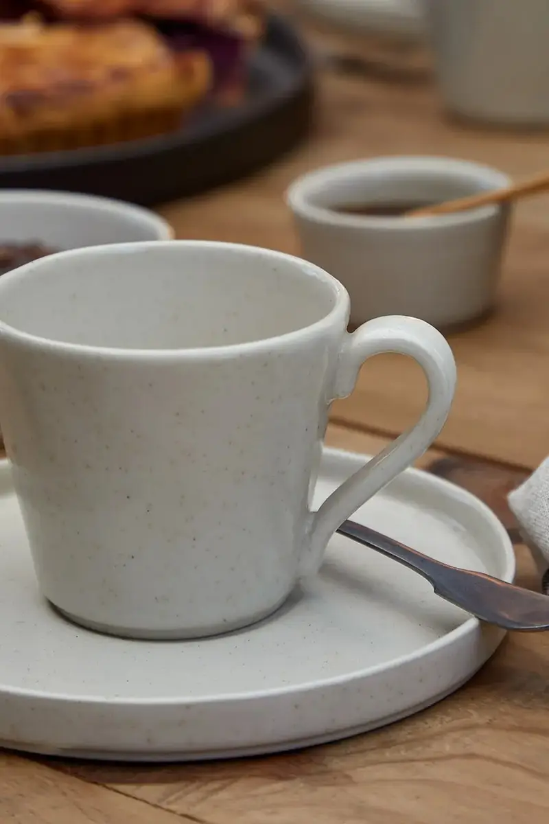 set tazzine con piattino Lagoa 90 ml pacco da 6 colore bianco miniatura 2