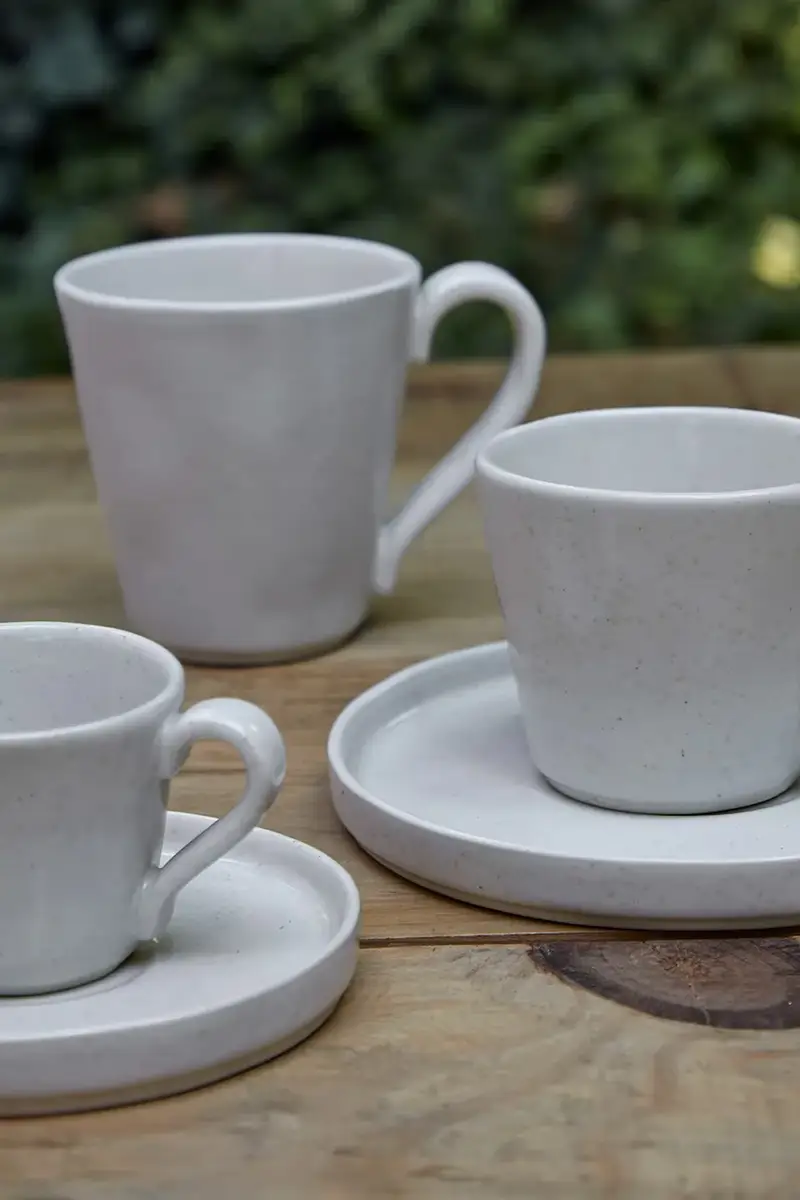 set tazzine con piattino Lagoa 90 ml pacco da 6 colore bianco miniatura 3