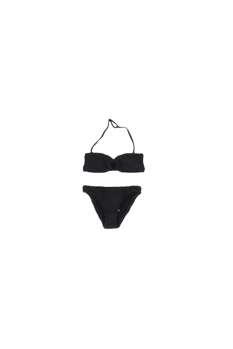 Costume da bagno Bambina MC2 SAINT BARTH Nero Khloe w jr crinkle lurex