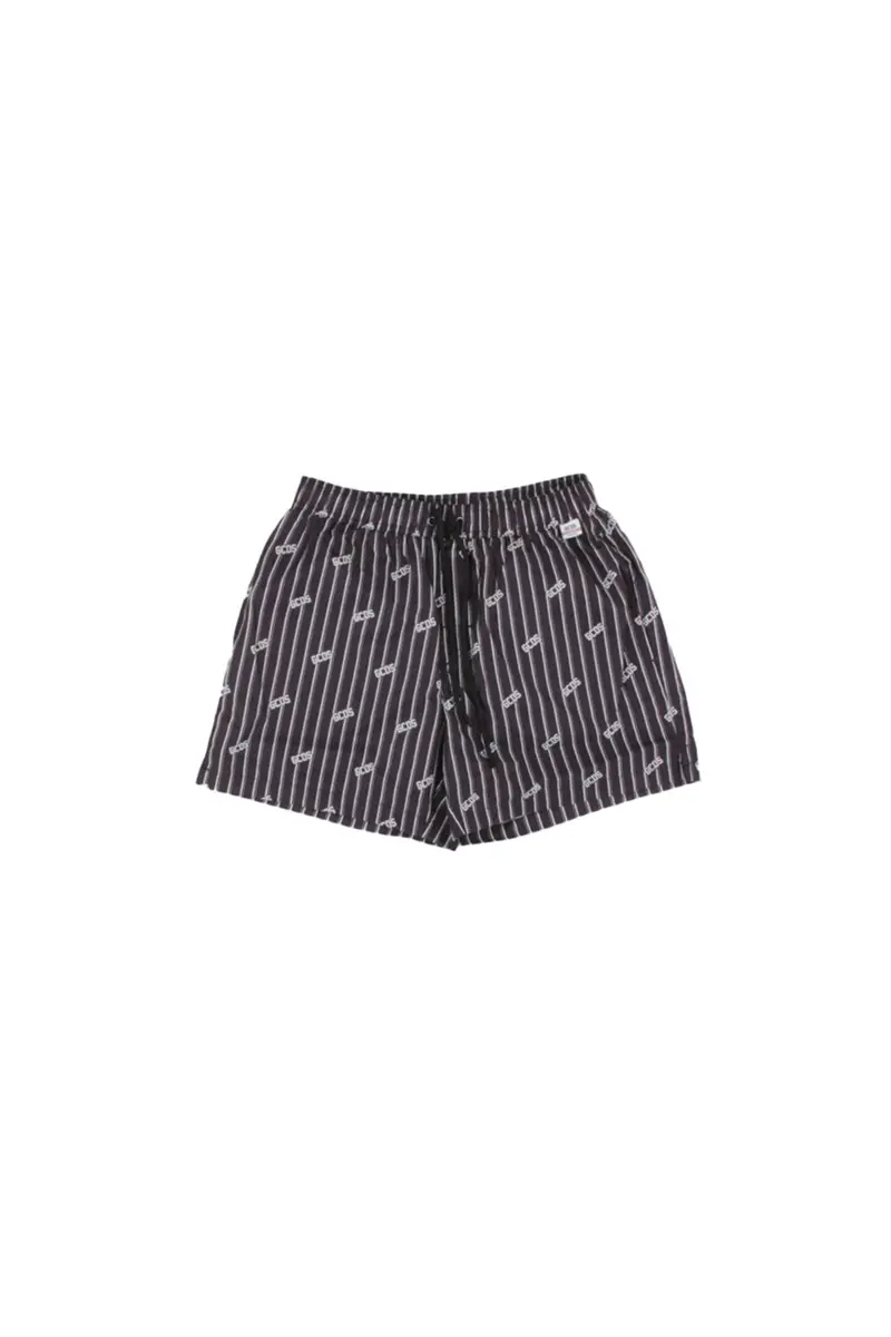 Costume da bagno Uomo GCDS Black Essentials pinstripe wimshorts