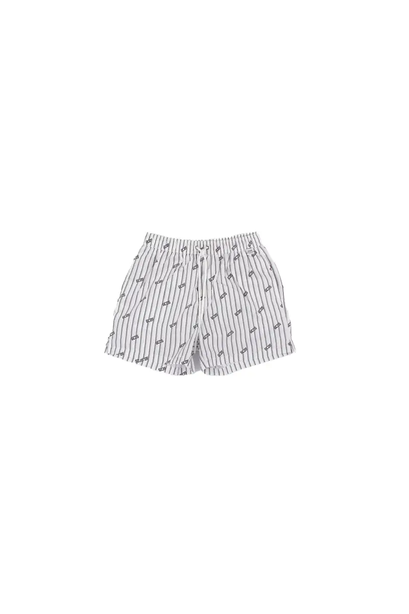 Costume da bagno Uomo GCDS White Essentials pinstripe wimshorts