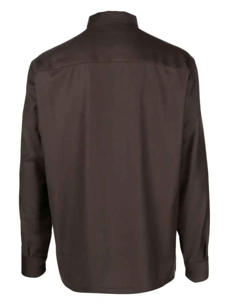 Camicia Uomo Cioccolato Lana miniatura 2