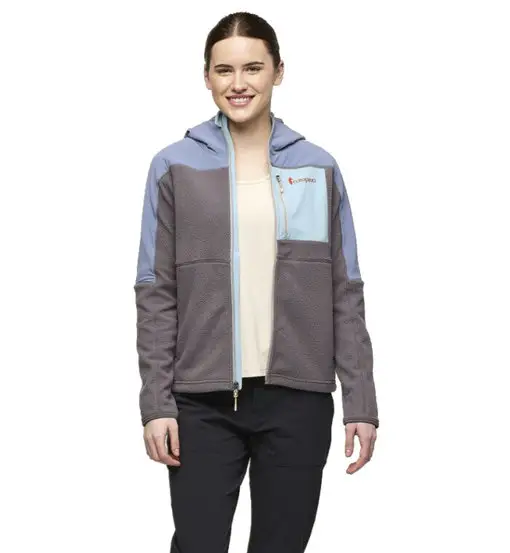 Abrazo Hooded Full Zip W - felpa in pile - donna Light Blue